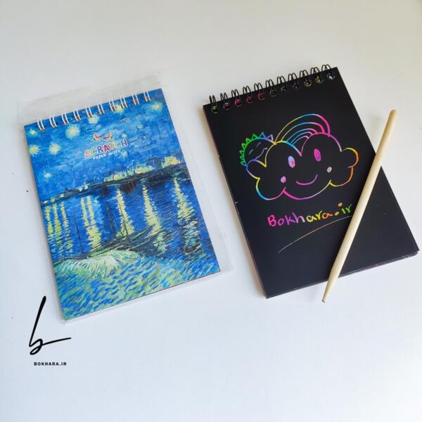 دفترچه زغالی جادویی رنگین کمانی سری ونگوگ